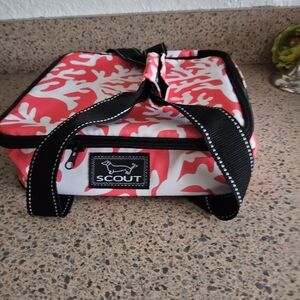Scout Vibrant Red and White Bag with Black Strap